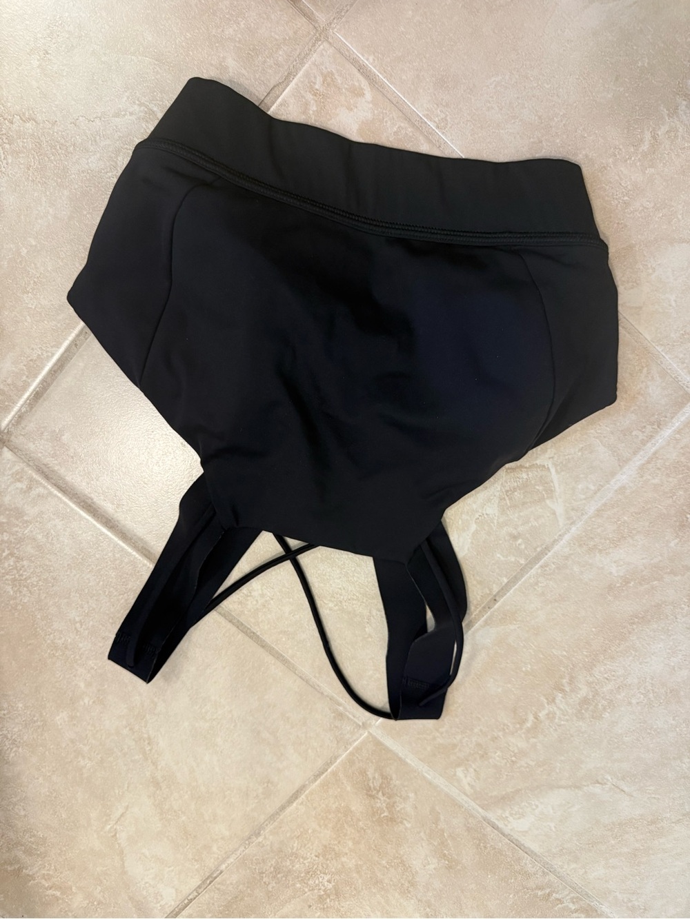 lululemon athletica Black High-Waist Workout Shorts with Strappy Back